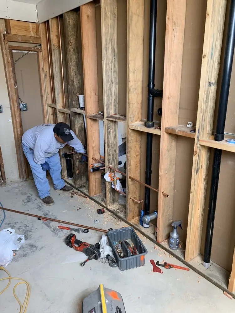 Commercial rough-in plumbing for Water Heater Replacement in Wilkes